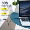 BASEUS 2 in 1 3A Quick-charging 60W PD Type-C to [ Type-C & Lightning ] Data Cable